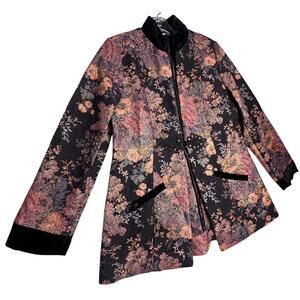 Soft Surroundings Westbury Garden Metallic Jacquard Jacket Blazer Sz Petite M